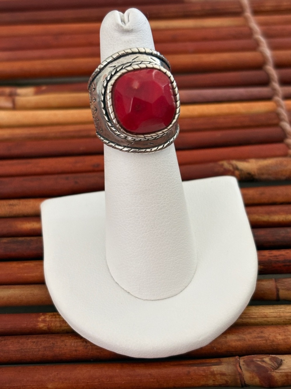 Silpada Coral Samba Ring Sterling Silver Size 5,5